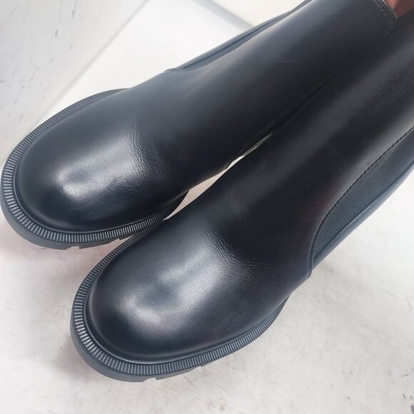 Christian Louboutin Black Marchacroche Lug Heel Chelsea Boot - Picture 8 of 13